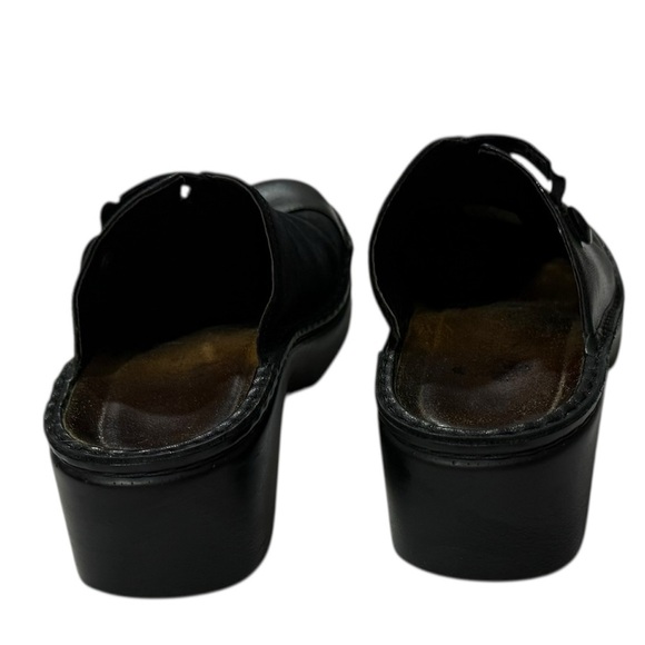 Naot Black Leather Suede Mule Clogs EU37 Comfort Slip On Shoes - Picture 3 of 12
